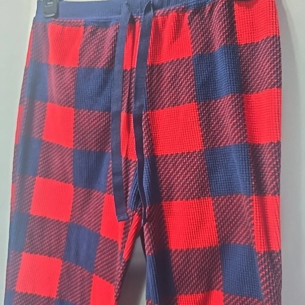 Justice Reindeer Pajama Set Girls 12 Navy Red Buffalo Plaid Holiday‎ Sleepwear